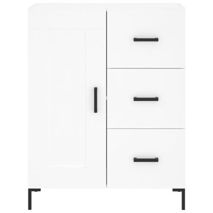 Висок шкаф, бял, 69,5x34x180 см, инженерно дърво