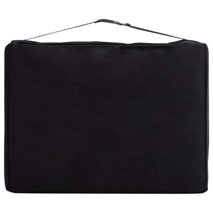 Сгъваема масажна кушетка, 3 зони, алуминий, лилава