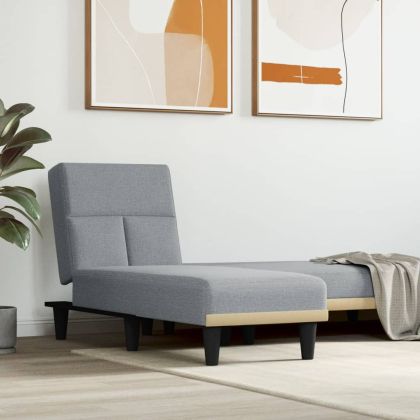 Кушетка, светлосива, текстил