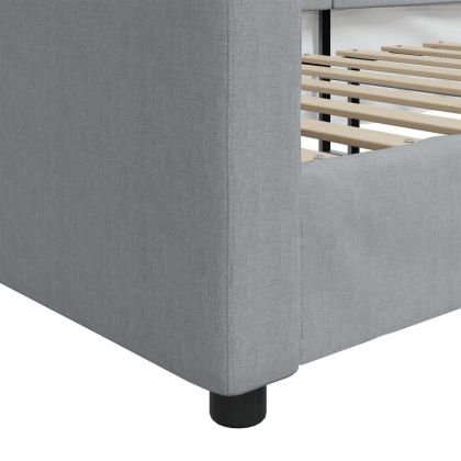 Кушетка, светлосива, 90x200 см, плат