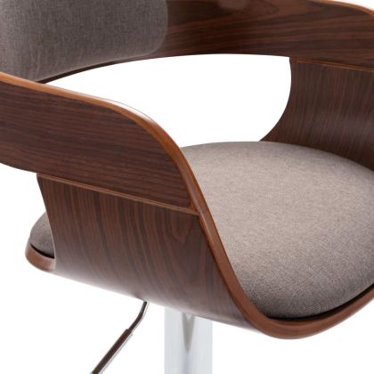 Бар табуретка, шперплат и текстил, таупе