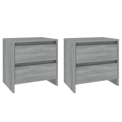 Нощни шкафчета 2 бр сив сонома 45x34,5x44,5 см инженерно дърво