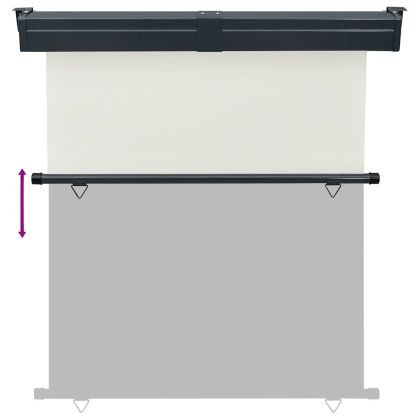 Вертикална тента за балкон, 165x250 см, кремава