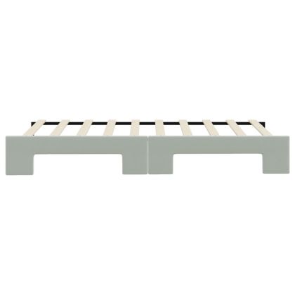 Канапе с изтеглящо легло светлосиво 90x190 см кадифе