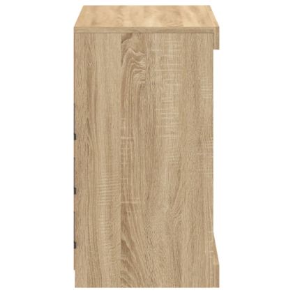 Сайдборд с LED светлини, сонома дъб, 60,5x37x67 см