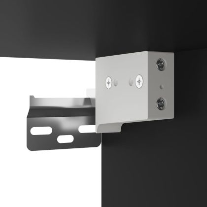 Комплект мебели за баня от 3 части, черен, инженерно дърво