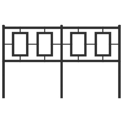 Метална табла за глава, черна, 140 см