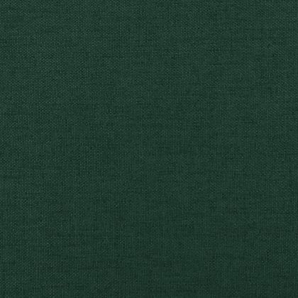 Табуретка с дървени крака, тъмнозелена, текстил