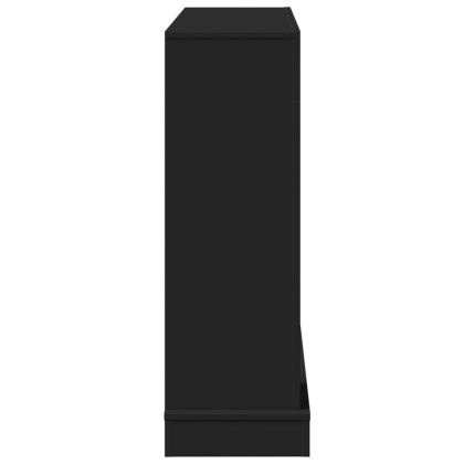 Облицовка за камина, черна, 100x30x87,5 см, инженерно дърво