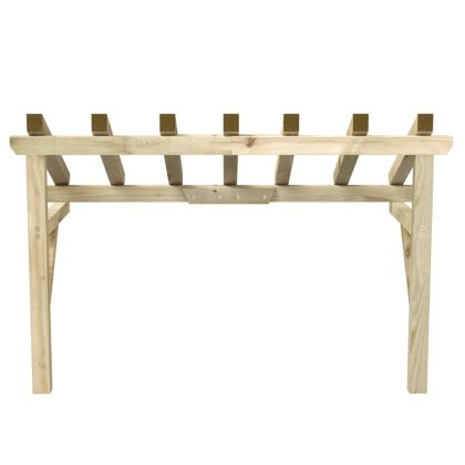 Навес за врата, 200x100x100 см, бор масив