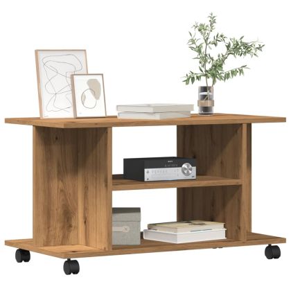 ТВ шкаф с колелца Дъб Artisan 80x40x45 cm Инженерна дървесина
