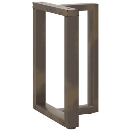 Крака за трапезна маса, Т-образни, 2 бр., черни, 50x35x(72-73) см, стомана