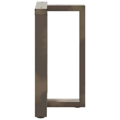 Крака за трапезна маса, Т-образни, 2 бр., черни, 50x35x(72-73) см, стомана