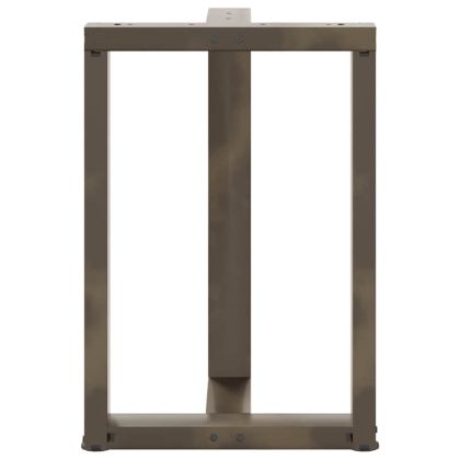 Крака за трапезна маса, Т-образни, 2 бр., черни, 50x35x(72-73) см, стомана