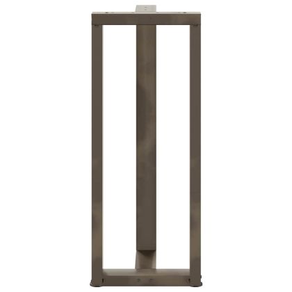 Крака за бар маса, Т-образни, 2 бр., черни, 50x35x(100-101) см, стомана