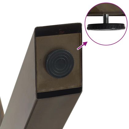 Крака за трапезна маса, X-образни, 3 бр., естествена стомана, 90 x (72-73) см, стомана