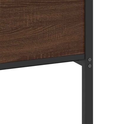 Рамка за легло без матрак кафяв дъб 120x190 см инженерно дърво