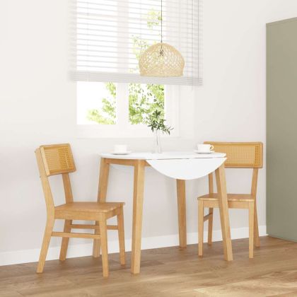 трапезни столове 2 бр. масивна дървесина гума