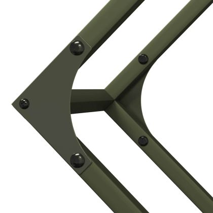 Стойка за дърва за огрев маслиненозелена 100x25x100 cm