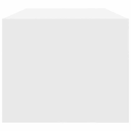 ТВ шкаф, бял, 80x31x25,5 см, инженерно дърво