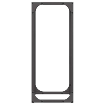 Стойка за дърва за огрев черна 25x25x60 cm