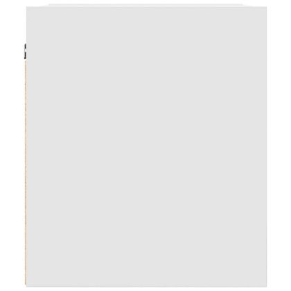 Нощни шкафчета за стенен монтаж, 2 бр, бели, 38x34x40 см