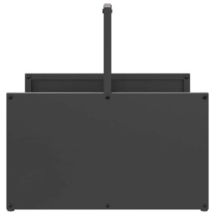 Стойка за дърва, черна, 40x40x40 см, студеновалцувана стомана