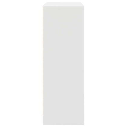 Бюфет с чекмеджета и вратички, бял, 73x31x90 см