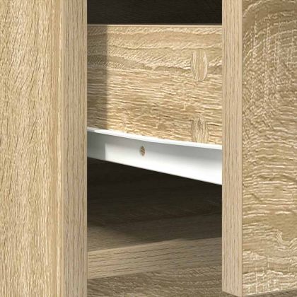 Бюфет с чекмеджета и вратички, дъб сонома, 73x31x90 см