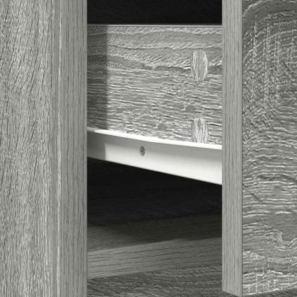 Бюфет с чекмеджета и вратички, сив сонома, 70,5x34x74,5 см