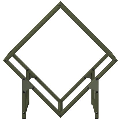 Стойка за дърва за огрев маслиненозелена 50x25x50 см