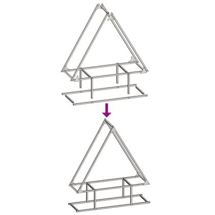 Стойка за дърва за огрев черна Студено валцувана стомана