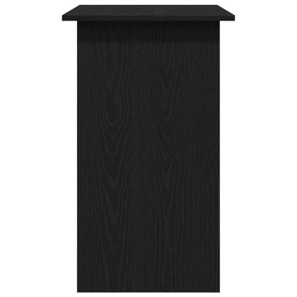 Бюро, черно и дъб, 80x45x74 см, инженерно дърво