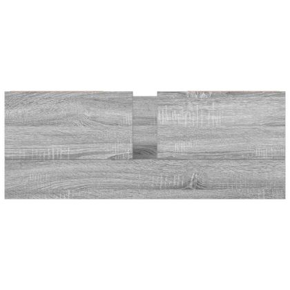 Шкаф за умивалник с чекмеджета сив сонома 90x34,5x60 cm