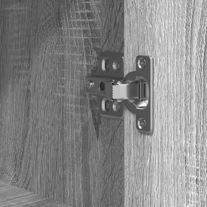 Шкаф за баня с рафтове сив сонома 36x35x95 cm