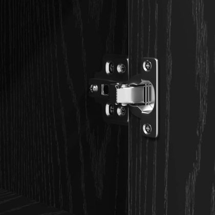 Шкаф за баня с рафтове Черен дъб 76,5x35x95 cm