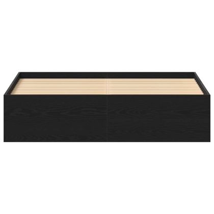 Рамка за легло без матрак Черен дъб 160x200 см инженерно дърво