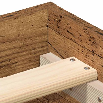 Рамка за легло без матрак старо дърво 135x190см инженерно дърво