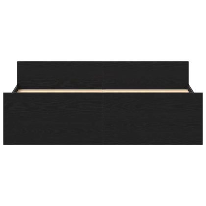 Рамка за легло без матрак Черен дъб Инженерна дървесина