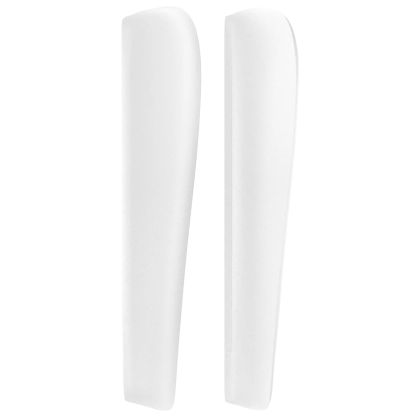 Горна табла с уши, бяла, 83x23x118/128 см, изкуствена кожа