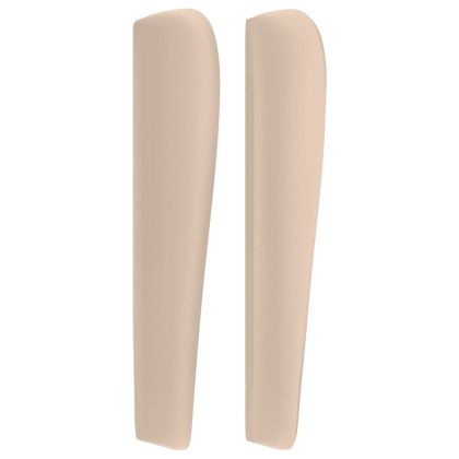 Горна табла с уши, капучино, 163x23x118/128 см, изкуствена кожа