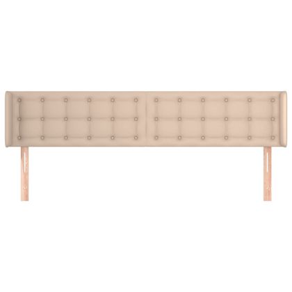 Горна табла за легло, капучино,163x16x78/88 см, изкуствена кожа