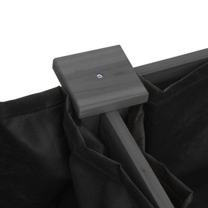 Саксия с вложка, сива, 161x45x76 см, масивна ела