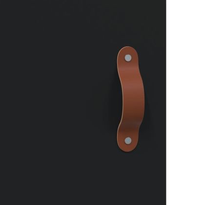 Висок шкаф, черен, 69,5x34x180 см, инженерно дърво