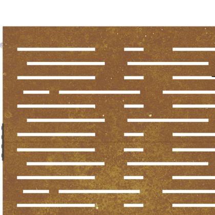 Градинска порта 100x150 см, кортенова стомана, квадратен дизайн