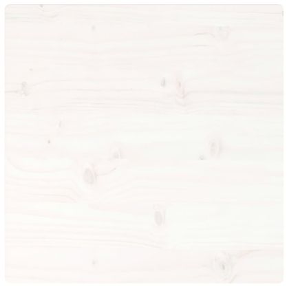 Плот за маса, бял, 40x40x2,5 см, бор масив, квадратен