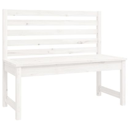 Градински трапезен комплект от 4 части, бял, масивен бор