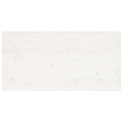 Плот за маса, бял, 100x60x2,5 см, бор масив, правоъгълен