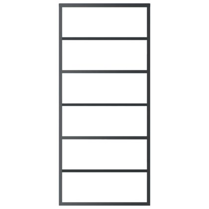 Плъзгаща се врата с механизъм, ESG стъкло и алуминий, 90x205 см