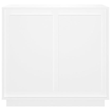 Страничен шкаф, бял, 80x34x75 см, инженерно дърво